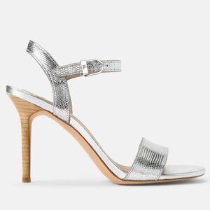 LAUREN Ralph Lauren Gwen Sandal (Polished Silver) Women's Wedge Shoes